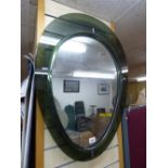 OVAL MIRROR WITH PERSPEX FRAME