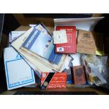 BOX OF EPHEMERA INCLUDING DR WHO MAGAZINES, TV ZONE & STAMPS