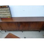 MID 20TH CENTURY TAMBOUR FRONTED ROSEWOOD VENEER SIDEBOARD