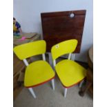 CHILDS FOLDING DESK & 2 CHAIRS