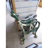 2 X SETS OF CAST IRON BENCH ENDS