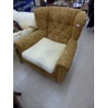 MODERN FABRIC WING BACK CHAIR