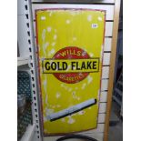 WILLS CIGARETTE GOLD FLAKE ENAMELLED SIGN 36 X 18 INCHES