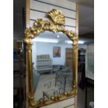 GILDED WOODEN MIRROR A/F