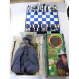 LORD OF THE RINGS GANDALF DOLL AND NAUTICAL THEMED CHESS SET