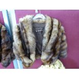 LADIES 1950s FUR CAPE, LABEL READS CHRISTIAN DIOR FOURRURES, SAKS FIFTH AVENUE