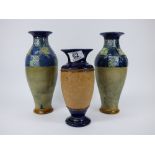 3 X ROYAL DOULTON VASES A/F