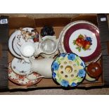 BOX OF MIXED CERAMICS INCLUDING PARIAN WARE