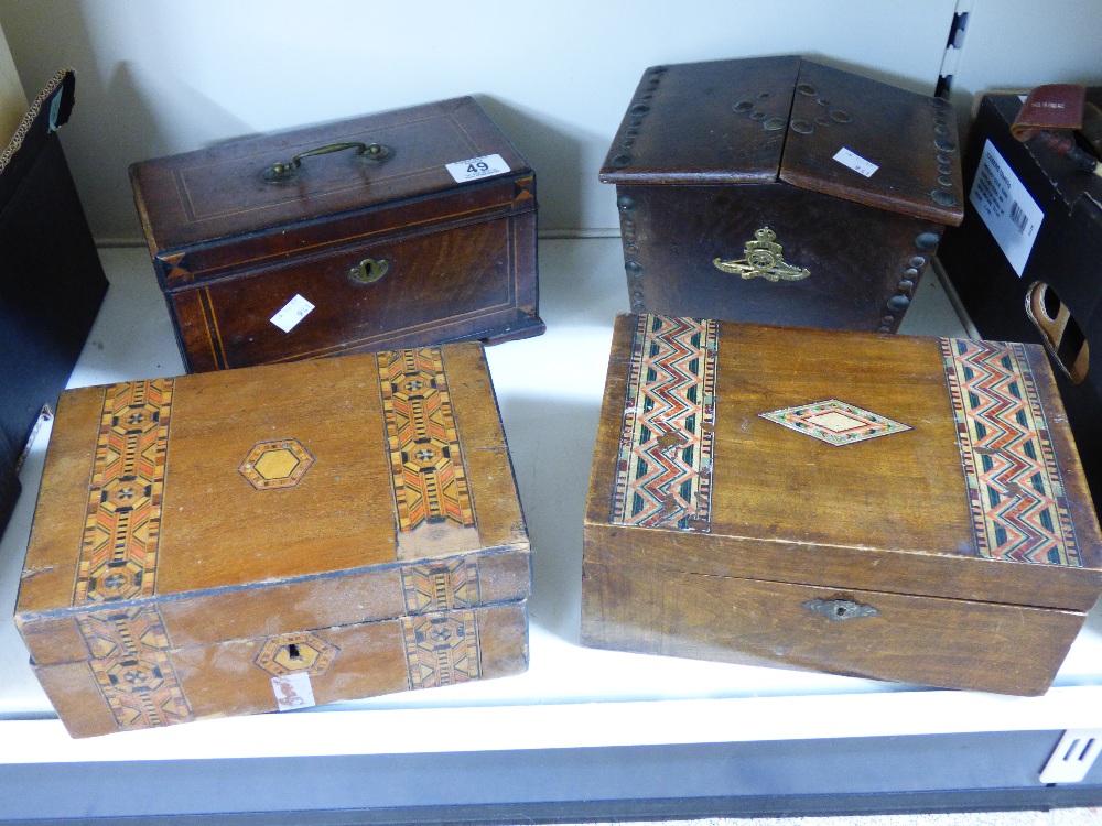 4 WOODEN BOXES