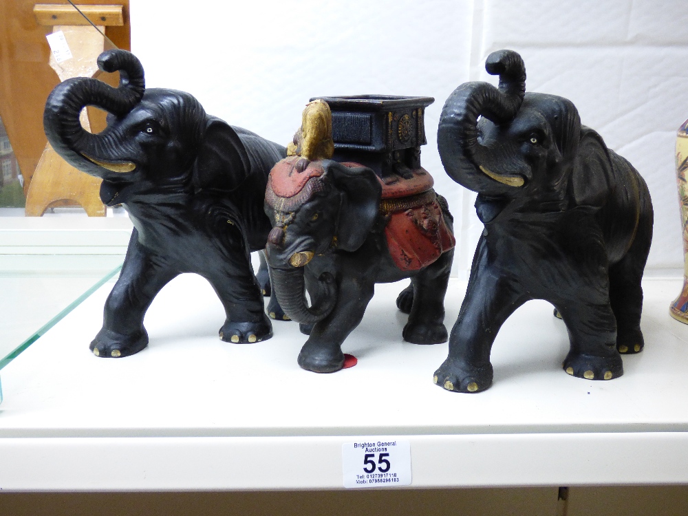 3 X ELEPHANT FIGURES A/F