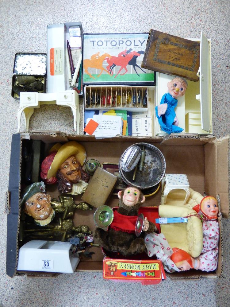 MIXED BOX INCLUDING VINTAGE TOYS