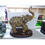 LARGE ELEPHANT FIGURE ON STAND