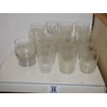 QUANTITY OF GLASSES INCLUDING PALL MALL