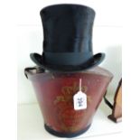 TOP HAT & HAT BOX, ALFRED BENDER, FRANKFURT