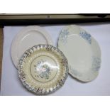 LARGE CERAMIC ROYAL DOULTON SERVING DISH PATTERN 'THE VERNON' + 2 OTHERS