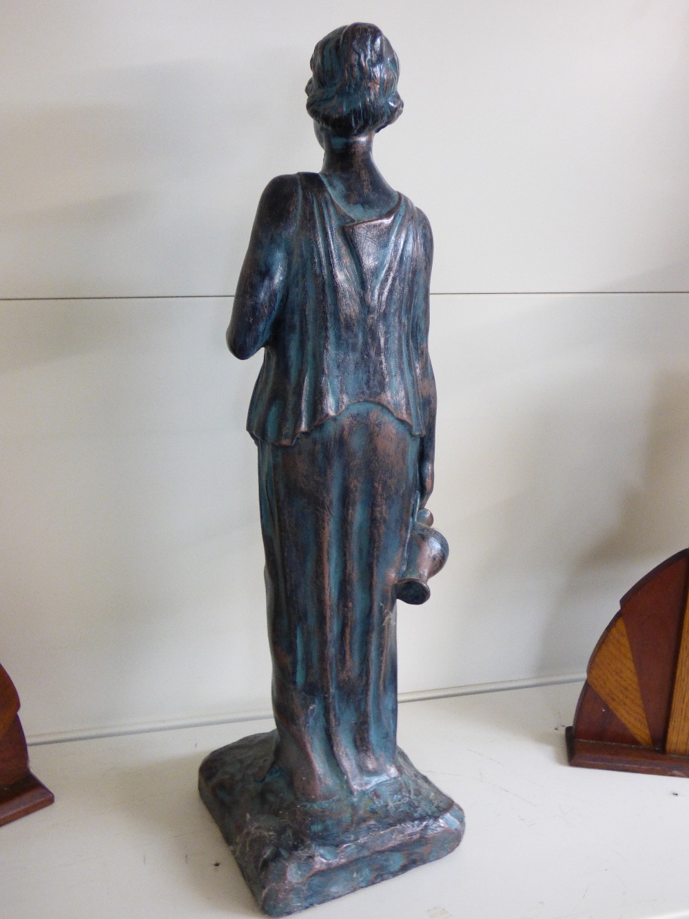 FIGURE OF A WOMAN HOLDING AJUG & BOWL, 52 CMS - Image 2 of 2