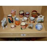 QUANTITY OF CERAMICS INCLUDING MINIATURE CHARACTER JUGS