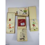 5 X AUTOGRAPH BOOKS WITH VARIOUS AMMOUNTS OF DRAWINGS, POEMS & WATER COLOURS