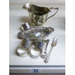QUANTITY OF PLATED ITEMS INCLUDING NAPKIN RINGS