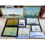 MIXED GROUP OF SAILING RELATED PICTURES & PRINTS