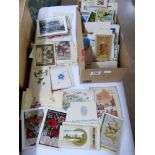 BOX OF VINTAGE GREETINGS CARDS