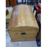 DOMED TOP WOODEN TRUNK