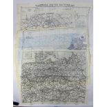 4 X WWII RAF SILK ESCAPE MAPS, EUROPE, SCANDINAVIA AND THE BALTIC (TOP HALF) BULGARIA & ROUMANIA ADI