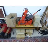 PRINTING PRESS / EMBOSSING MACHINE WITH FOIL, ENVELOPES & MANY EMBOSSING PLATES