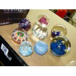 QUANTITY OF GLASS PAPERWEIGHTS