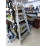 7 RUNG WOODEN LADDER