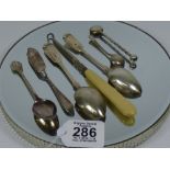 2 X HALL MARKED SILVER TEA SPOONS 41 GRAMS + STERLING & EPNS