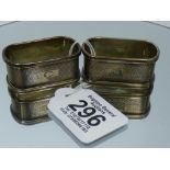 PAIR OF HALL MARKED SILVER NAPKIN RINGS 22.50 GRAMS