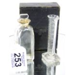 VICTORIAN CASED MEDICINE BOTTLE & MEASURE