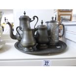 COLLECTION OF PEWTER ITEMS