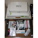 BOXED Wii + Wii FIT, GAMES & ACCESSORIES