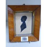 FRAMED SILHOUETTE OF A VICTORIAN LADY