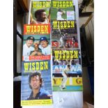 QUANTITY OF 80'S WISDEN CRICKET MONTHLY MAGAZINES, SOME SIGNED