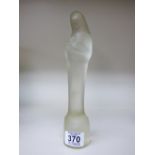 LEERDAM ART DECO FIGURE IN FROSTED GLASS, MADONNA & CHILD
