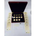 QUANTITY OF GOLD PLATED SILVER PROOF COINS