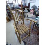 RUSTIC HANDMADE ROCKING CHAIR