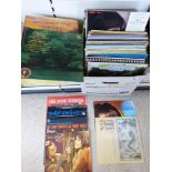 BOX OF ALBUMS / VINYL INCLUDING 3 DEGREES, ABBA, BARBARA STREISAND