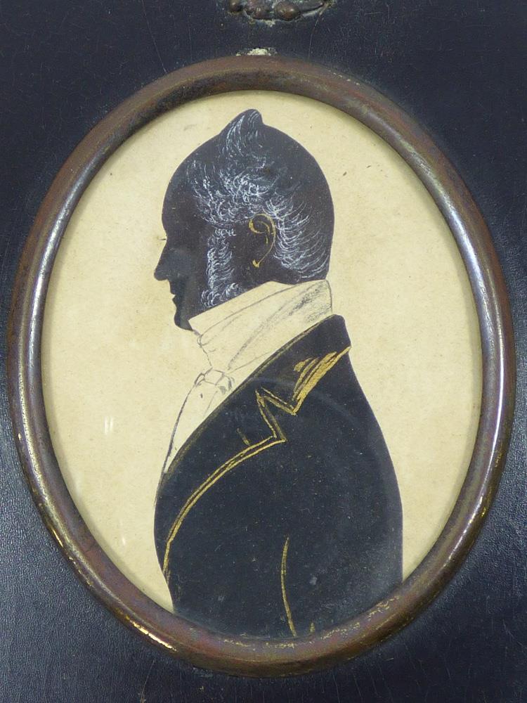 SILHOUETTE ON CARD OF A GENTLEMAN MARKED TO BACK, PROFILISTS H & J WALTER - Image 2 of 3
