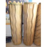 PAIR OF CHIMNEY POTS FROM GRESHAM PLACE LONDON, 132 CMS HIGH