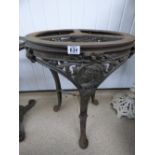 COALBROOKDALE CAST IRON TABLE BASE WITH QUEEN VICTORIA MASKS Rd No 99029