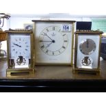 2 CARRIAGE CLOCKS + 1 MANTEL CLOCK INCLUDING JUNGHANS