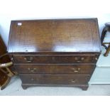 3 DRAWER OAK BUREAU