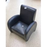 CHILDS BLACK DECO STYLE ARMCHAIR