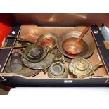 BOX OF MIXED COPPER & BRASS