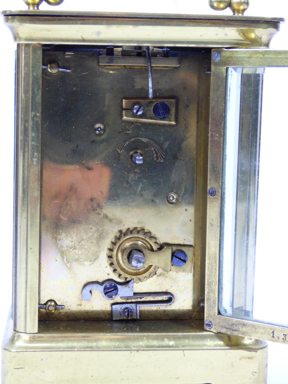 BRASS CARRIAGE CLOCK - Image 3 of 3