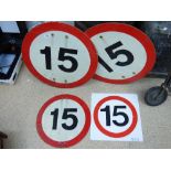 4 X "15" SPEED SIGNS